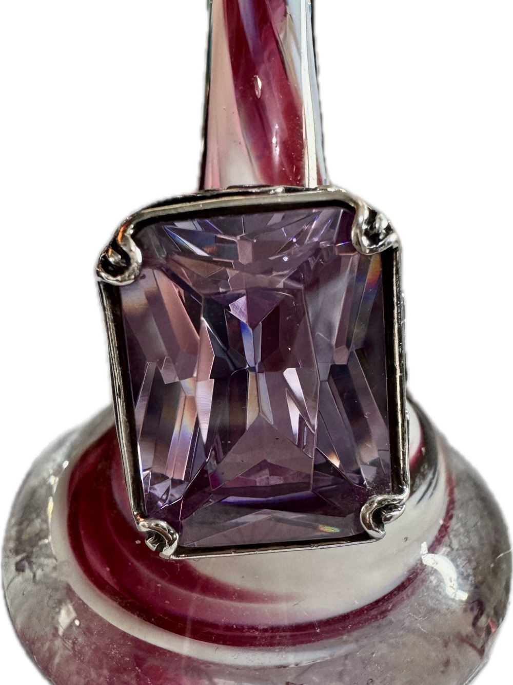 PRISTINE Retired Silpada “Lavender Fields” Sterling Silver Purple Ring R2001 - 8